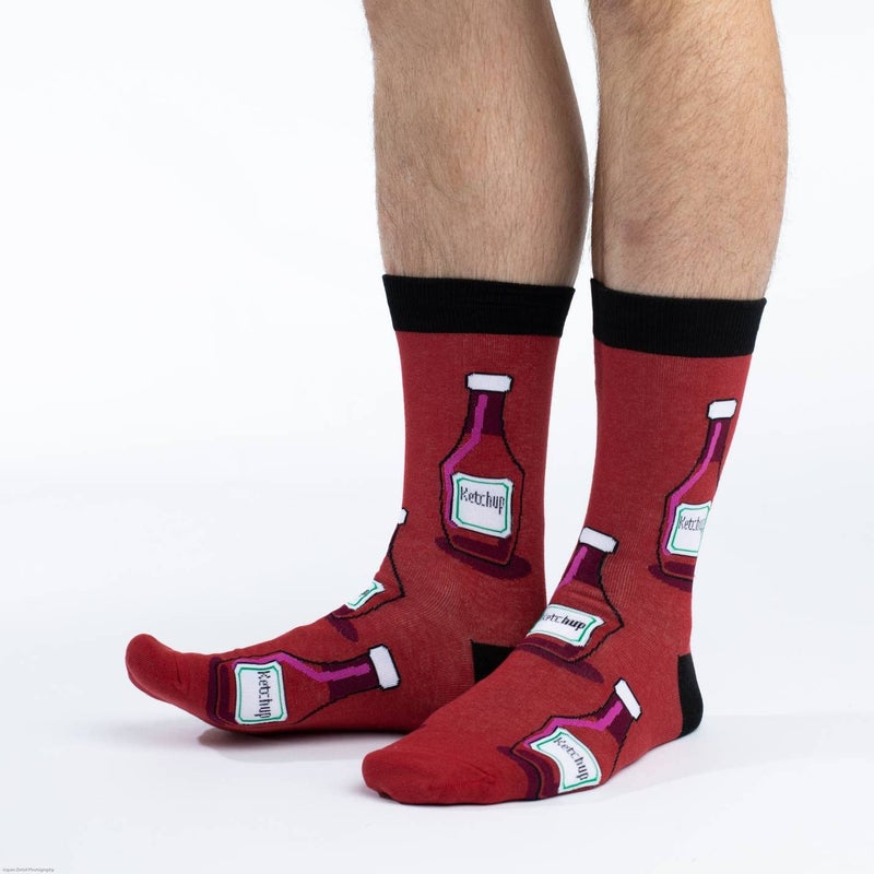 Good Luck Sock Men's Ketchup Socks, Adult, Shoe Size 7-12 - Image 2